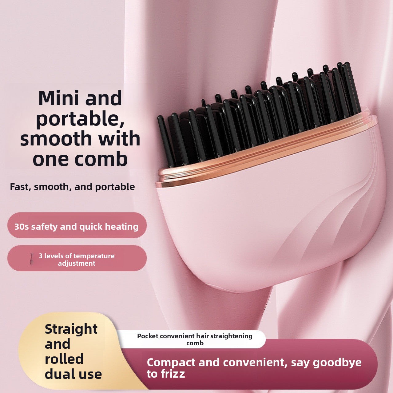 Mini Rechargeable Hair Straightener